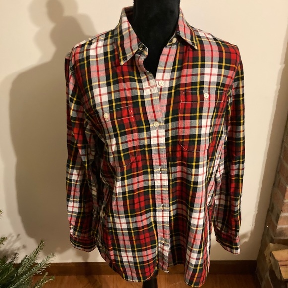 Ralph Lauren Petite Plaided Button-Up - Picture 1 of 11